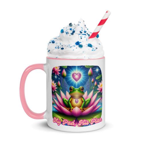 My Pad, His Plan Mug with Pink Color Inside My Pad, His Plan Mug with Pink Color Inside