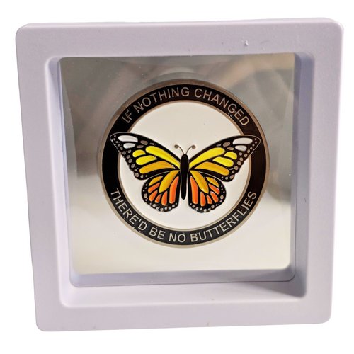 Butterfly Change Inspirational Recovery Medallion w/Case Butterfly Change Inspirational Recovery Medallion w/Case
