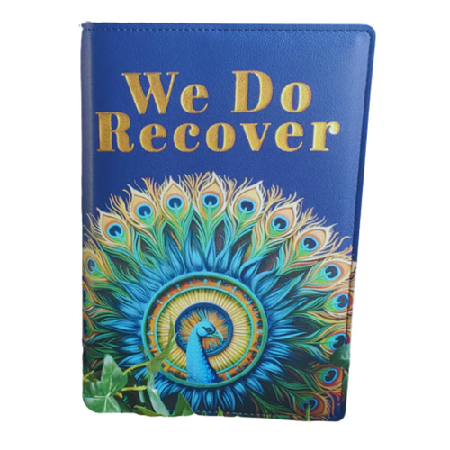 Blue Peacock Double Book Cover for Big Book and 12n12 Blue Peacock Double Book Cover for Big Book and 12n12