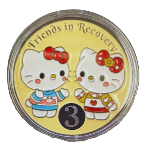 Hello Kitty-Style Friends in Recovery AA Coin