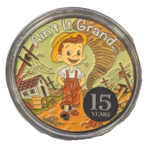 Ain’t It Grand Recovery Medallion – Year Engraved AA Sobriety Chip
