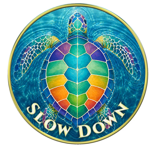 Slow Down, Take Your Time" Medallion