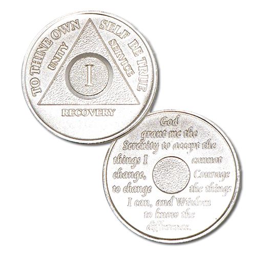AA Recovery Medallion Sterling Silver (Years 1-50) *5 Year Increments After 30