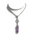 Amethyst Crystal Drop Necklace Alcoholics Anonymous  Amethyst Crystal Drop Necklace Alcoholics Anonymous
