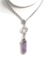 Amethyst Crystal Drop Necklace Alcoholics Anonymous  Amethyst Crystal Drop Necklace Alcoholics Anonymous