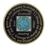 NA Bling w Turquoise Crystal on Glitter Turquoise Coin Yrs 1-45 NA Bling w Turquoise Crystal on Glitter Turquoise Coin Yrs 1-45
