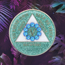 AA Glitter Turquoise Medallions w Turquoise Circle (Years 1-50) AA Glitter Turquoise Medallions w Turquoise Circle (Years 1-50)