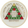 AA Glow in Dark Medallion Christmas Crystal Bling (Years 1-65 & 24hrs)