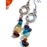 Multi Color Stone Rainbow Earrings - NA