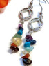 Multi Color Stone Rainbow Earrings - NA