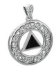 AA Celtic Knot Sterling Silver and Onyx PDT 3938