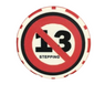No 13 Stepping Poker Chip - Keep It In Your Pants Ouch!!
