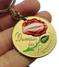 Hand Painted  "Women in Recovery" Coin -Rose Affirmation Key Chain