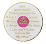 AA Glow In Dark, Pink Glitter w/ Bling Medallion (Years 1-50)