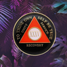 AA Triangle Orange Tri-Plated Medallion 1-40 years AA Alcoholics Anonymous Anniversary Coin
