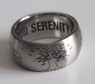 Stainless Steel Tree Of Life Serenity Satin Ring - 9699