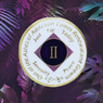 NA White/Lavender Recovery Medallion Years 1-40- Narcotics Anonymous NA White/Lavender Recovery Medallion Years 1-40- Narcotics Anonymous