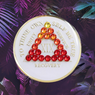 AA Medallion GLOW in Dark w Red Transition Bling Years 1-65, 24hrs, 18 mnths