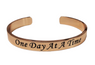  One Day At A Time Cooper Engraved Recovery Bracelet