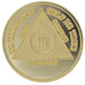 AA Medallion 24k Gold Plated (Yrs 1 - 50) Anniversary Coin Alcoholics Anonymous