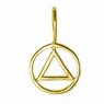 14k Gold Simple Wire Look Pendant – Small Size, 0.5g, Hand-Finished & High Polished, Pendant Only