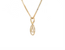 14k Gold Simple Wire Look Pendant – Small Size, 0.5g, Hand-Finished & High Polished, Pendant Only