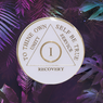 Alcoholics Anonymous Sobriety Chip AA White Triplate
