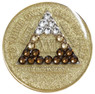 Sobriety Chip AA Transition Bling Crystallized Glitter Gold Medallion 1-40 yrs