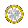 Black and Gold Recovery Medallion in Years 1-50 w/AA Responsibility Pledge