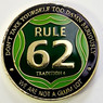 Rule 62 We Are Not A Glum Lot Affirmation Medallion - Don't Take Yourself Too Damn Seriously!