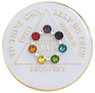 AA Crystallized White Chakra Circle Bling Medallion 1 - 40 years