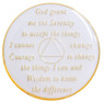 AA Crystallized White Chakra Circle Bling Medallion 1 - 40 years