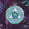 AA Crystallized Glitter Aqua Unity- AA Anniversary Medallion 1-50 years AA Crystallized Glitter Aqua Unity- AA Anniversary Medallion 1-50 years