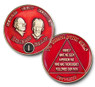 Bill & Bob Anniversary Coin Red / Gold, AA medallion, Years  1 - 55 year, 24 hours, 18 months