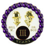 White Bill & Bob Bling Tri-plate with Purple Crystals Specialty Anniversary Medallion AA Alcoholics Anonymous Coin