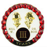 White Bill & Bob Bling Tri-plate with Red Crystals Specialty Anniversary Medallion AA Alcoholics Anonymous Coin