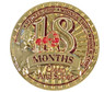 Gold Metal 18 Month Whiner Medallion with Coin Capsule -Heavy Metal