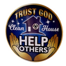 Trust God - Clean House - Help Others - AA Blue Recovery Sticker