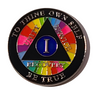 New AA Rainbow Recovery Medallion (Years 1-50)