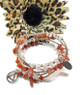 Carnelian & Quartz Wire Wrap Bracelet - AA
