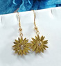 Sunburst Gold With Crystal Earrings - AA