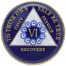 AA Blue Medallion w Blue Circle Crystals Years 1-65, 24 hrs, 18 mnths AA Blue Medallion w Blue Circle Crystals Years 1-65, 24 hrs, 18 mnths