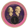 Bill and Bob displayed prominently on the face, and plated in 24kt gold. -