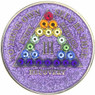 AA Bling w LGBT Crystal Triangle on Glitter Lavender Coin (Yrs 1-65)