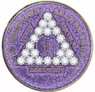 AA Glitter Lavender Medallion White Triangle Bling Yrs 1-65 24hrs, 18 mnths AA Glitter Lavender Medallion White Triangle Bling Yrs 1-65 24hrs, 18 mnths