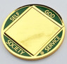 NEW! Bright Gold Personalized Engravable Narcotics Anonymous NA Medallion w/Multiple Colors!