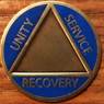 NEW! Antique Gold Personalized Engravable Alcoholics Anonymous AA Medallion w/Multiple Colors!