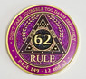 Magenta Glitter Rule 62 We Are Not A Glum Lot Affirmation Medallion