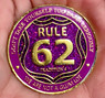 Magenta Glitter Rule 62 We Are Not A Glum Lot Affirmation Medallion