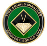 NA Recovery Green & Black Yearly Recovery Medallion (1-40) 18 months